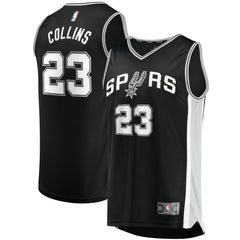 Zach Collins San Antonio Spurs Fast Break Replica Jersey - Icon Edition - Black | Fanatics sale