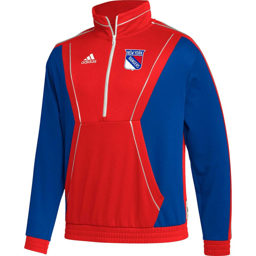 New York Rangers adidas Team Classics Half-Zip Jacket