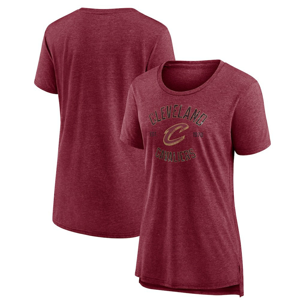 Cleveland Cavaliers Women's Heritage Tri-Blend T-Shirt sale - Heather Wine cheap