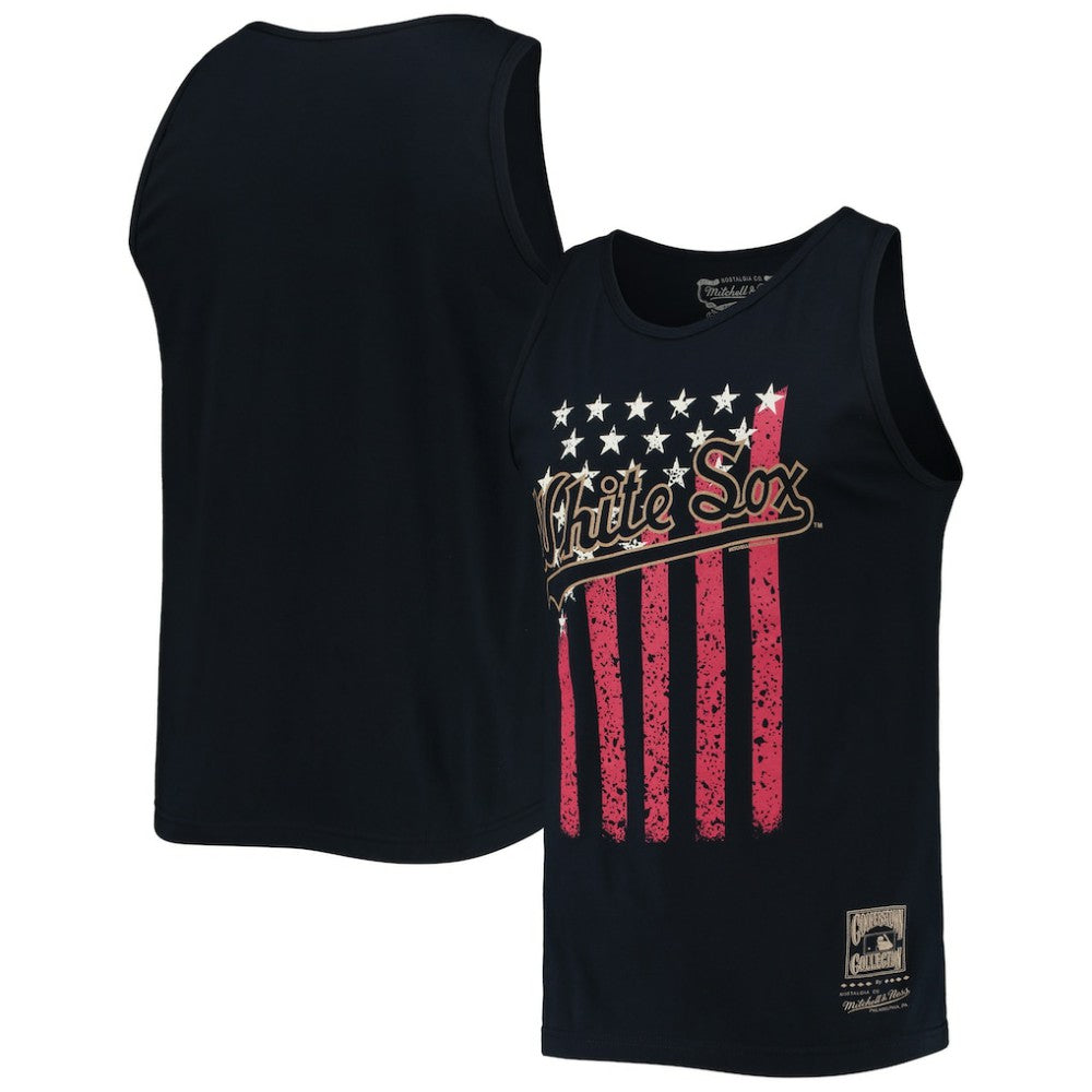 Chicago White Sox Cooperstown Collection Stars and Stripes Tank Top - Navy | Mitchell & Ness