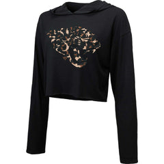 NFL Jacksonville Jaguars Majestic Threads Women's Leopard Cropped Pullover Hoodie