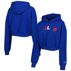 NFL Buffalo Bills The Wild Collective Women's Cropped Pullover Hoodie