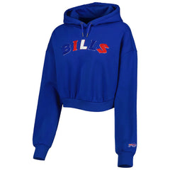 NFL Buffalo Bills The Wild Collective Women's Cropped Pullover Hoodie