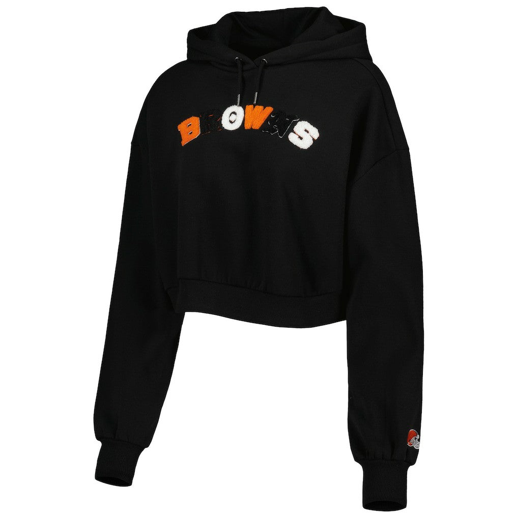 NFL Cleveland Browns The Wild Collective Women's Cropped Pullover Hoodie