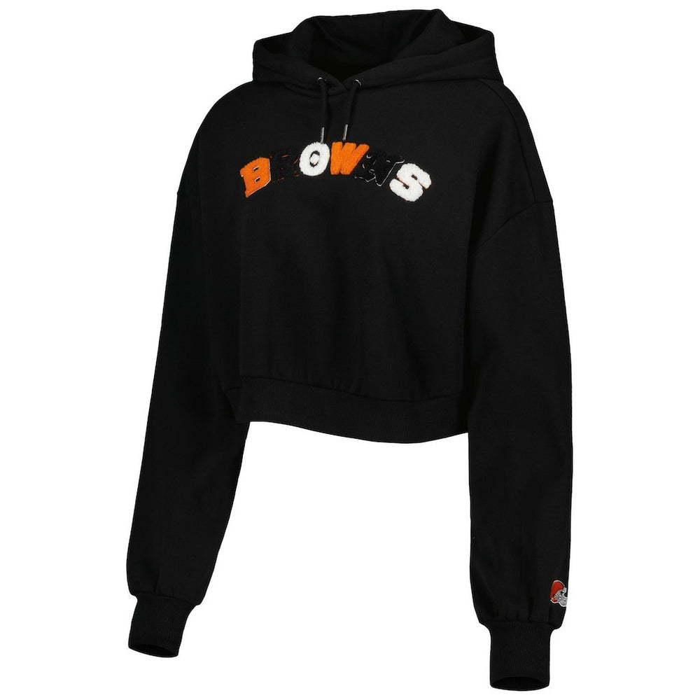 NFL Cleveland Browns The Wild Collective Women's Cropped Pullover Hoodie