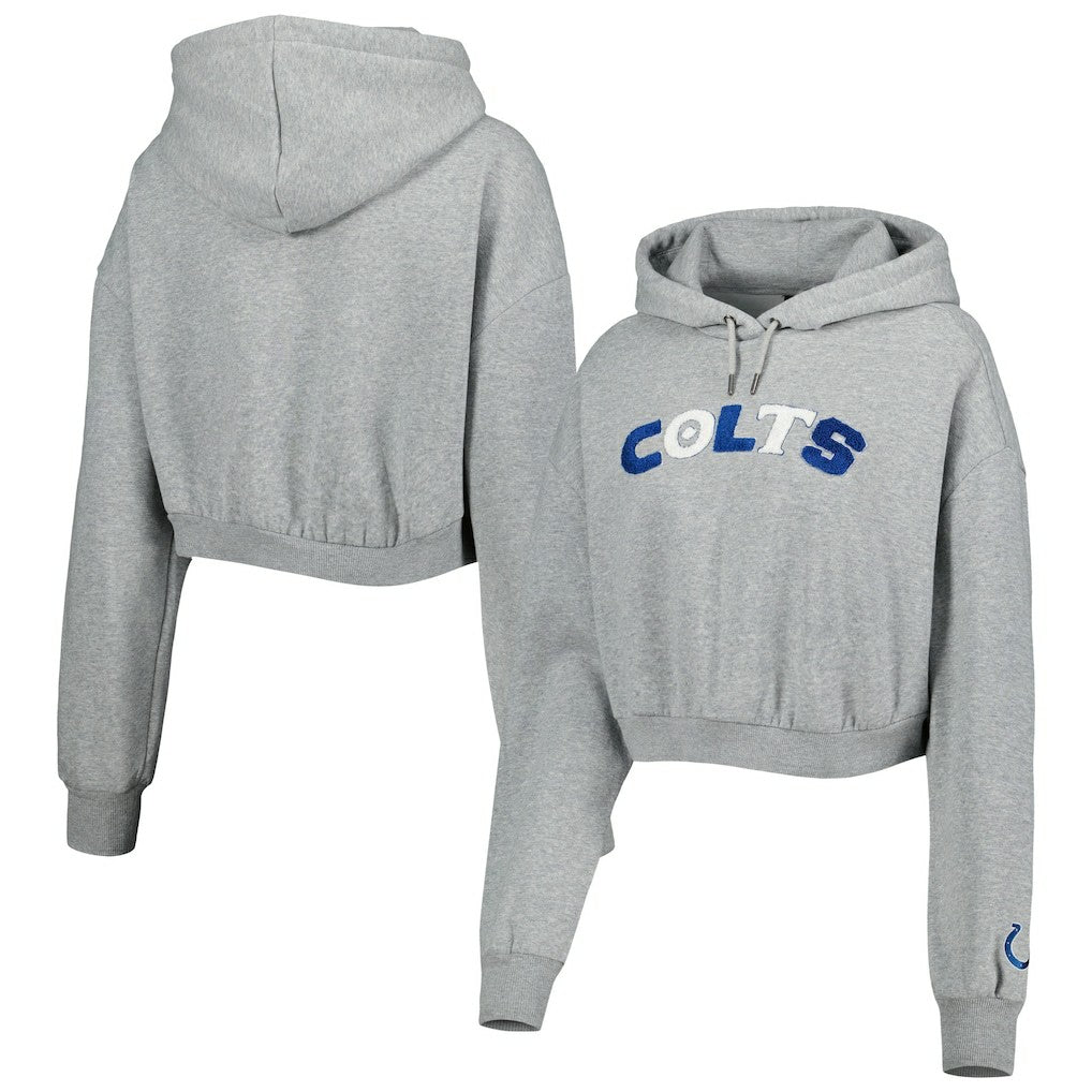 NFL Indianapolis Colts The Wild Collective Women's Cropped Pullover Hoodie