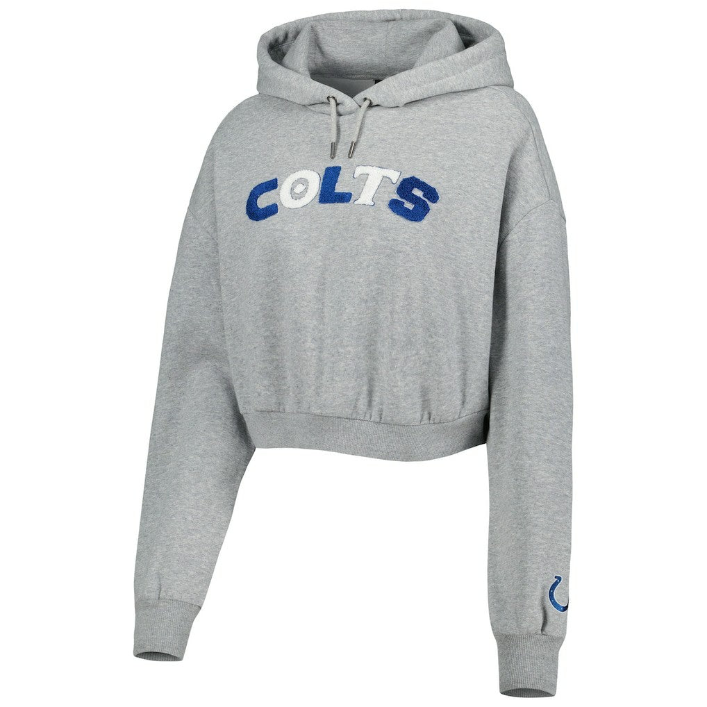 NFL Indianapolis Colts The Wild Collective Women's Cropped Pullover Hoodie