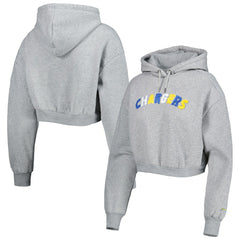 NFL Los Angeles Chargers The Wild Collective Women's Cropped Pullover Hoodie