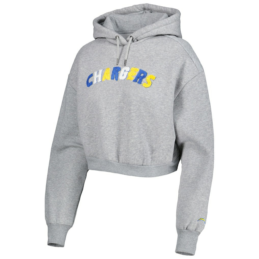 NFL Los Angeles Chargers The Wild Collective Women's Cropped Pullover Hoodie
