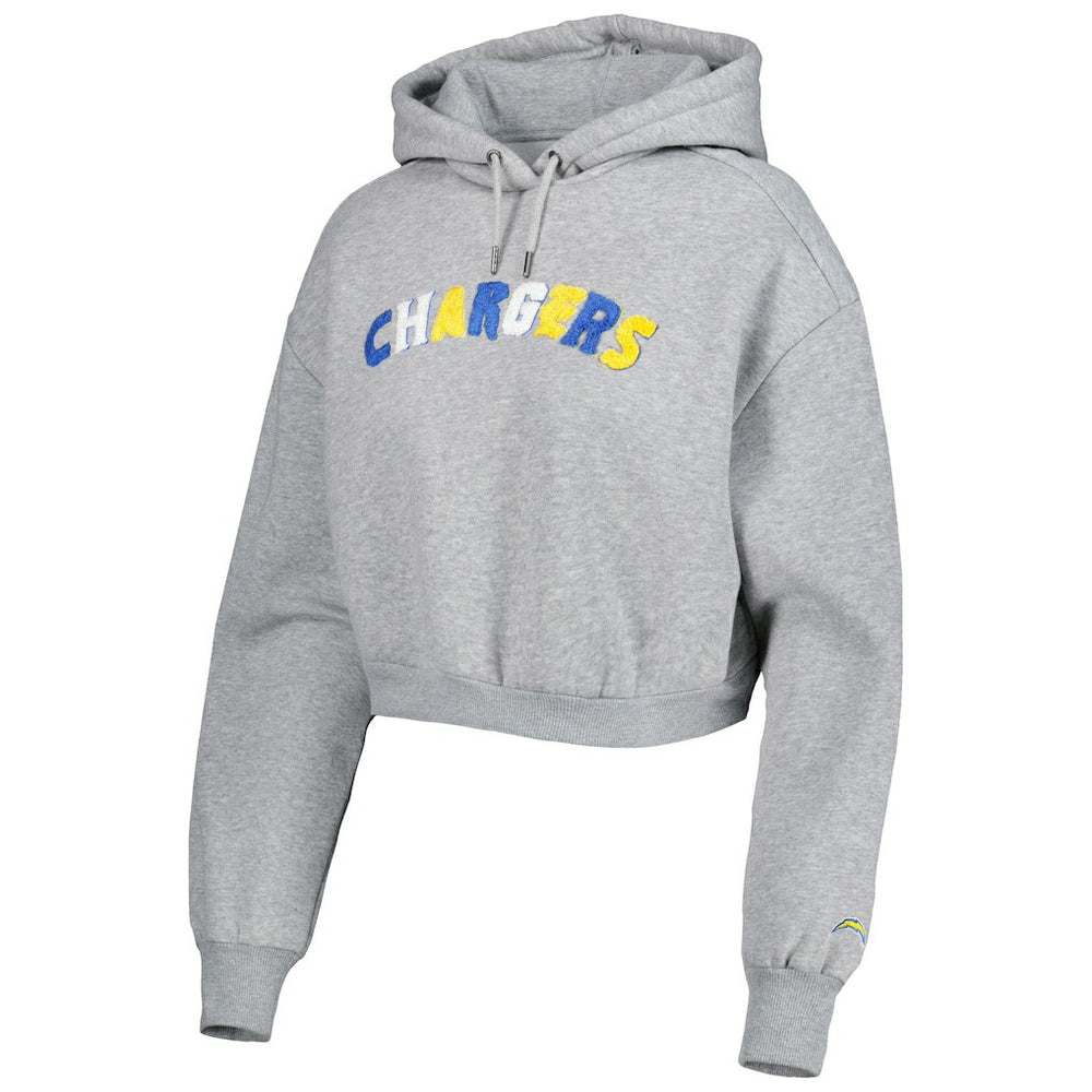 NFL Los Angeles Chargers The Wild Collective Women's Cropped Pullover Hoodie