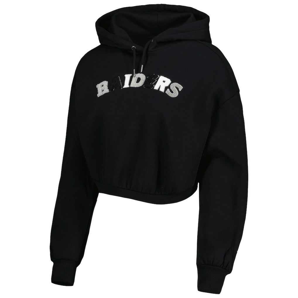 NFL Las Vegas Raiders The Wild Collective Women's Cropped Pullover Hoodie
