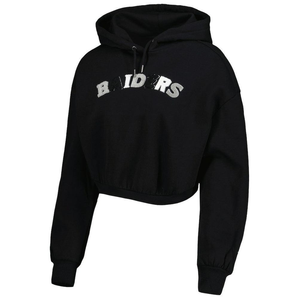 NFL Las Vegas Raiders The Wild Collective Women's Cropped Pullover Hoodie