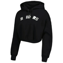 NFL Las Vegas Raiders The Wild Collective Women's Cropped Pullover Hoodie