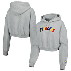 NFL Pittsburgh Steelers The Wild Collective Women's Cropped Pullover Hoodie