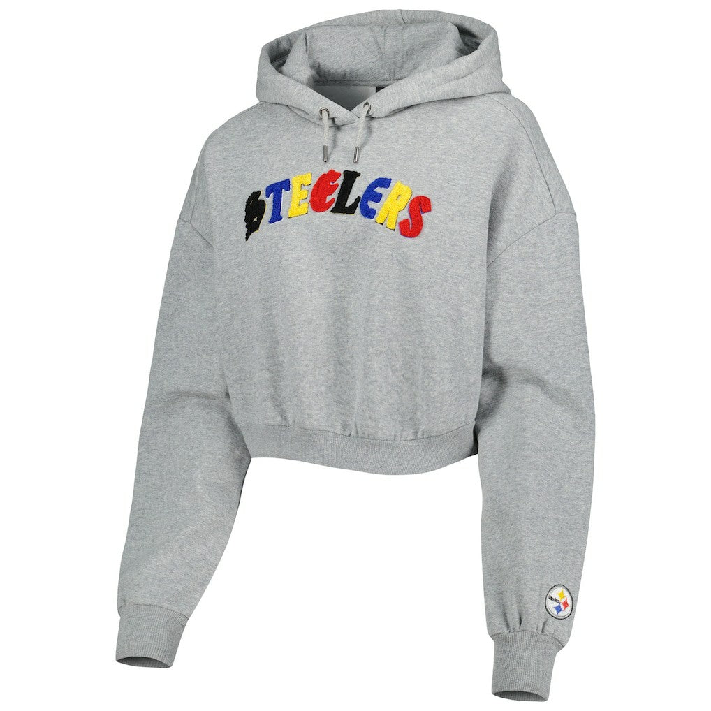 NFL Pittsburgh Steelers The Wild Collective Women's Cropped Pullover Hoodie