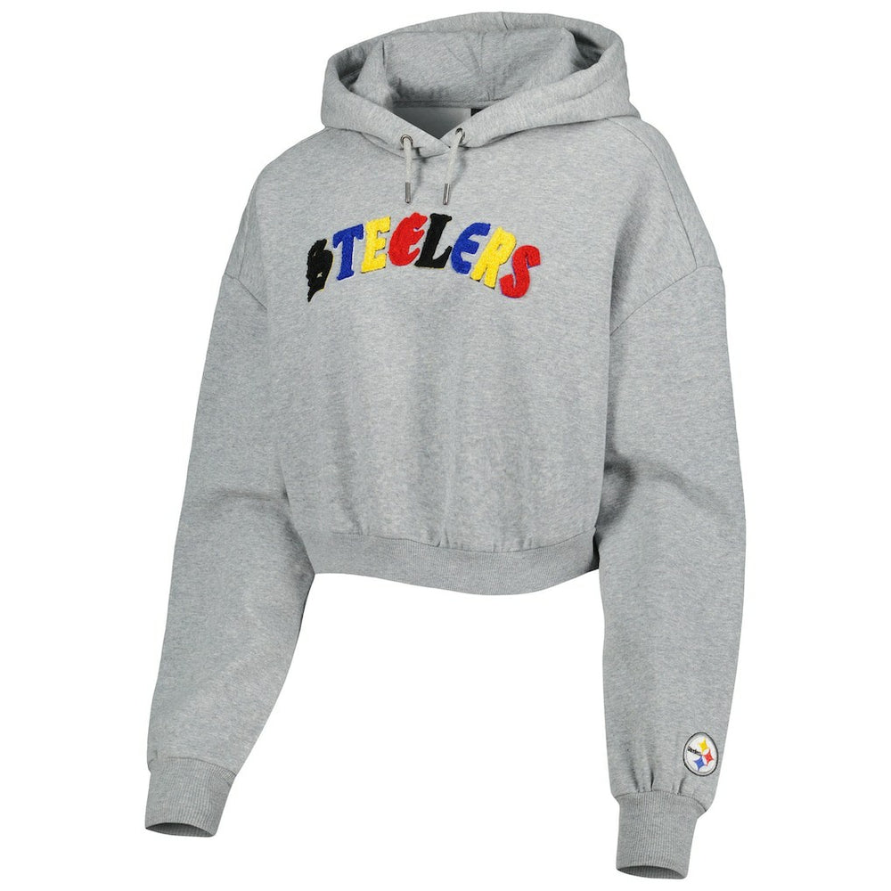 NFL Pittsburgh Steelers The Wild Collective Women's Cropped Pullover Hoodie