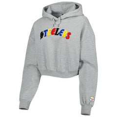 NFL Pittsburgh Steelers The Wild Collective Women's Cropped Pullover Hoodie