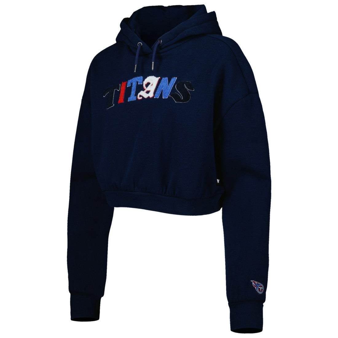 NFL Tennessee Titans The Wild Collective Women's Cropped Pullover Hoodie