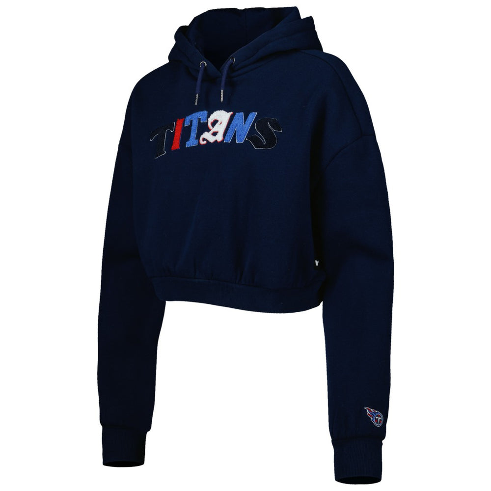 NFL Tennessee Titans The Wild Collective Women's Cropped Pullover Hoodie