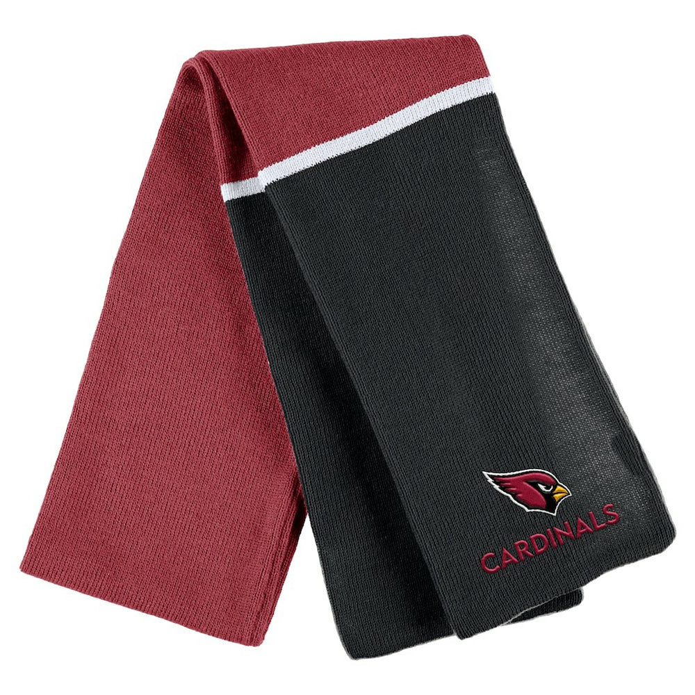 NFL Arizona Cardinals WEAR by Erin Andrews Women's Colorblock Cuffed Knit Hat with Pom and Scarf Set