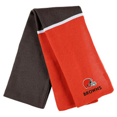 NFL Cleveland Browns WEAR by Erin Andrews Women's Colorblock Cuffed Knit Hat with Pom and Scarf Set