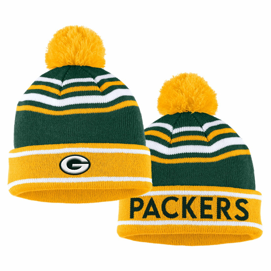 NFL Green Bay Packers WEAR by Erin Andrews Women's Colorblock Cuffed Knit Hat with Pom and Scarf Set