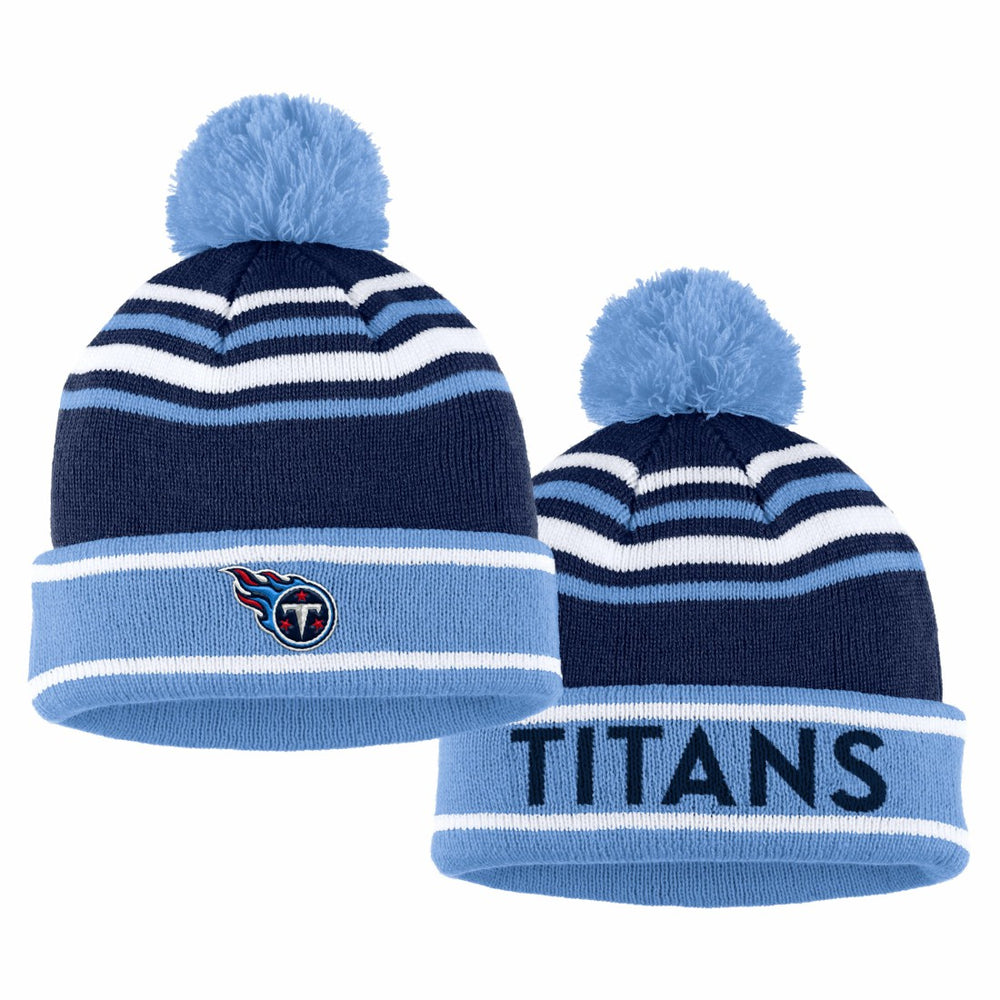 NFL Tennessee Titans WEAR by Erin Andrews Women's Colorblock Cuffed Knit Hat with Pom and Scarf Set