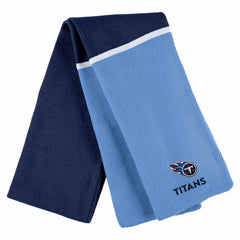 NFL Tennessee Titans WEAR by Erin Andrews Women's Colorblock Cuffed Knit Hat with Pom and Scarf Set