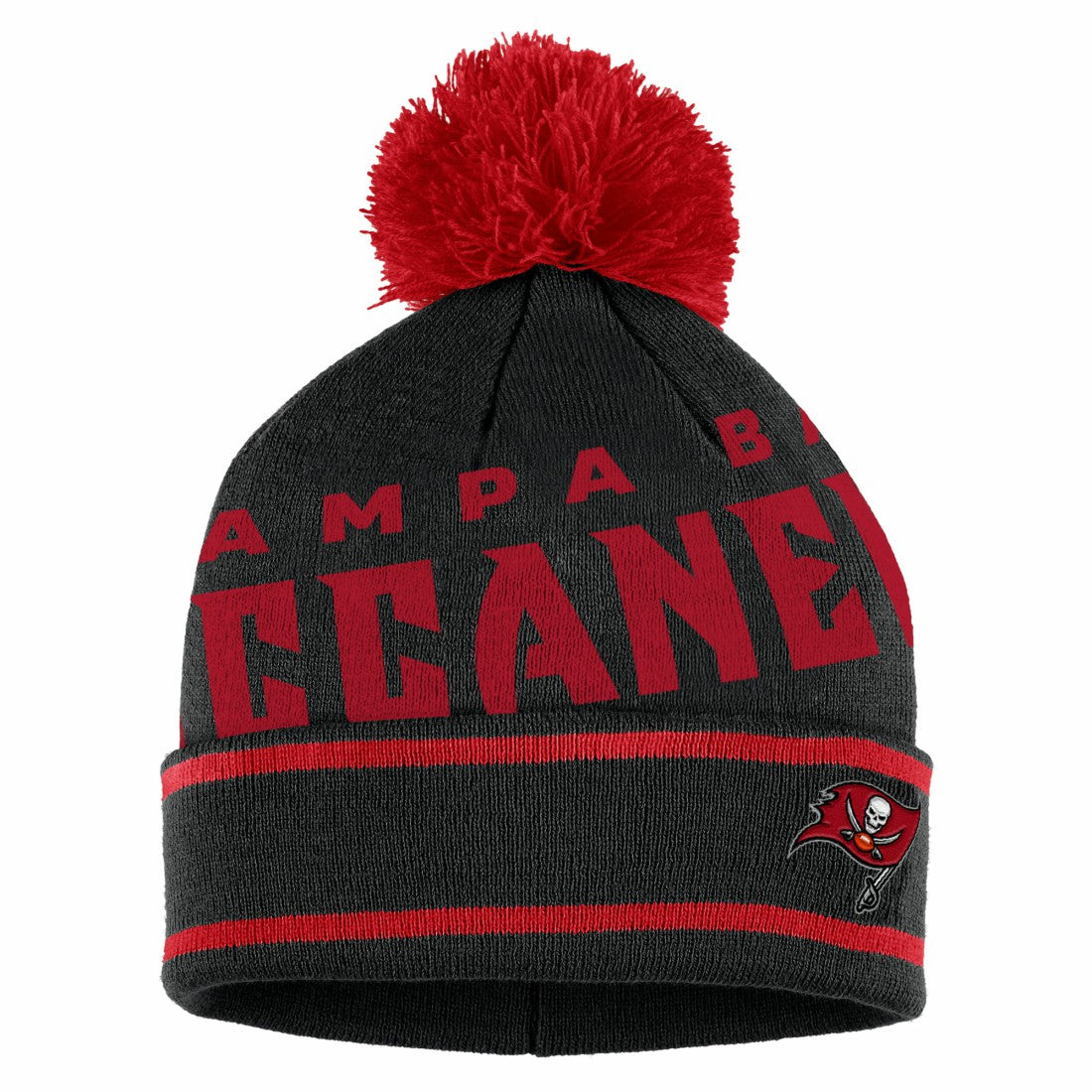 NFL Tampa Bay Buccaneers WEAR by Erin Andrews Women's Double Jacquard Cuffed Knit Hat with Pom and Gloves Set