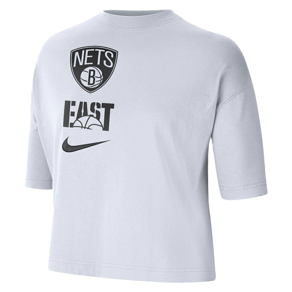 Brooklyn Nets Women's Essential Boxy T-Shirt - White | Nike sale