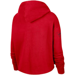 Chicago Bulls Women's Split Flip Courtside Cropped Pullover Hoodie - Red | Nike sale