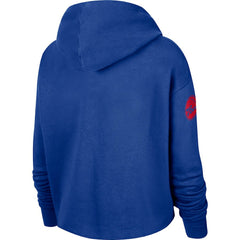 Philadelphia 76ers Women's Split Flip Courtside Cropped Pullover Hoodie - Royal | Nike discount
