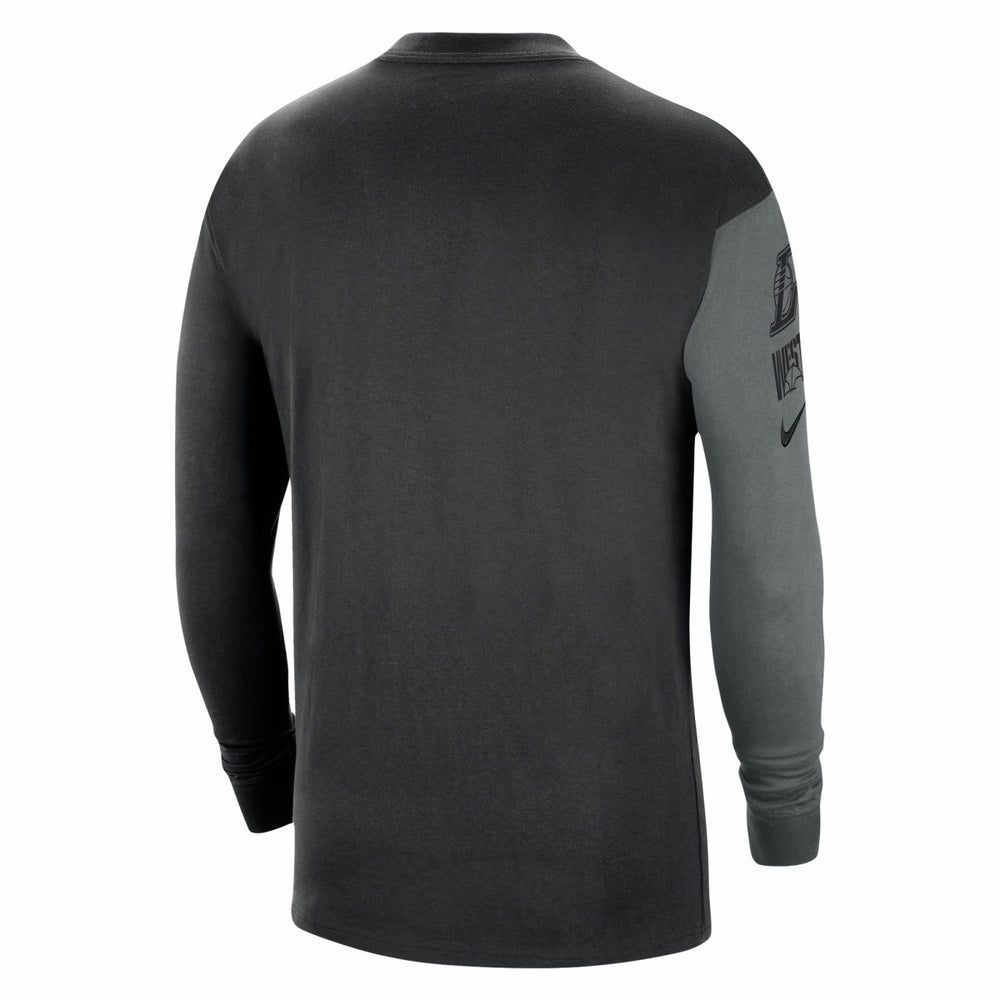 Los Angeles Lakers Courtside Versus Flight MAX90 Long Sleeve T-Shirt - Black | Nike cheap