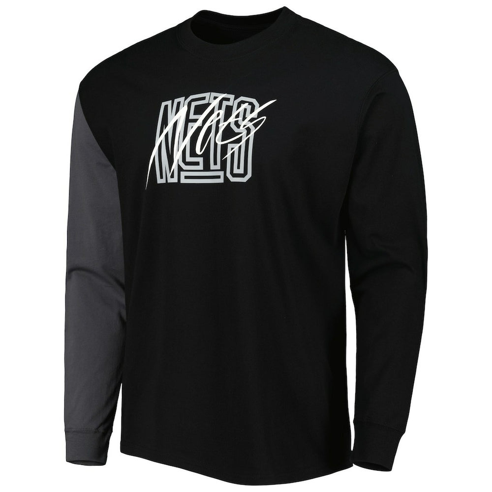 Brooklyn Nets Courtside Versus Flight MAX90 Long Sleeve T-Shirt - Black | Nike shop