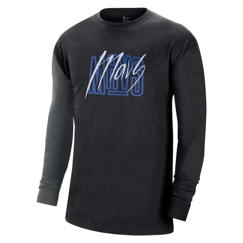 Dallas Mavericks Courtside Versus Flight MAX90 Long Sleeve T-Shirt sale - Black | Nike cheap