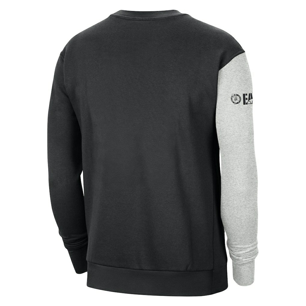 Boston Celtics Courtside Versus Force & Flight Pullover Sweatshirt - Black/Heather Gray | Nike sale