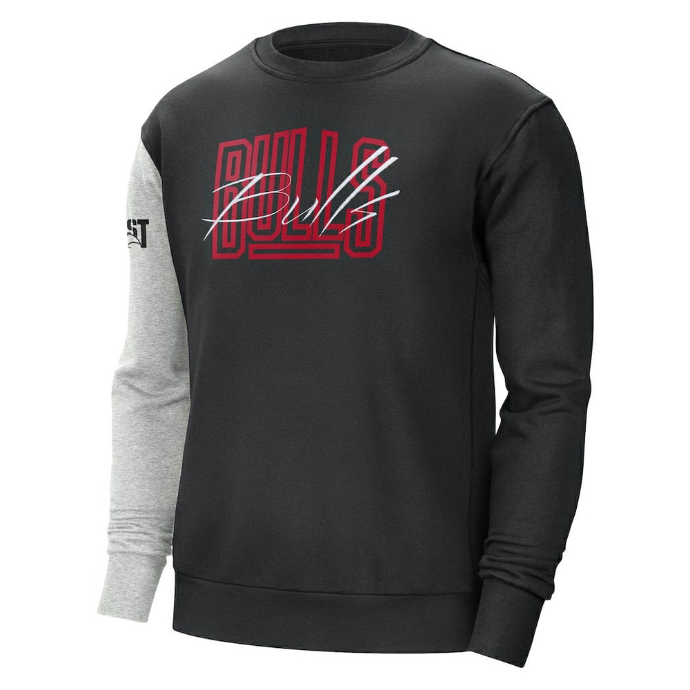 Chicago Bulls Courtside Versus Force & Flight Pullover Sweatshirt sale - Black/Heather Gray | Nike discount