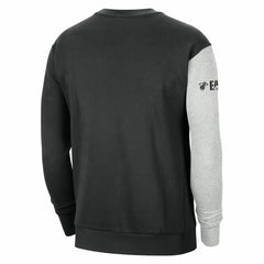 Miami Heat Courtside Versus Force & Flight Pullover Sweatshirt - Black/Heather Gray | Nike outlet