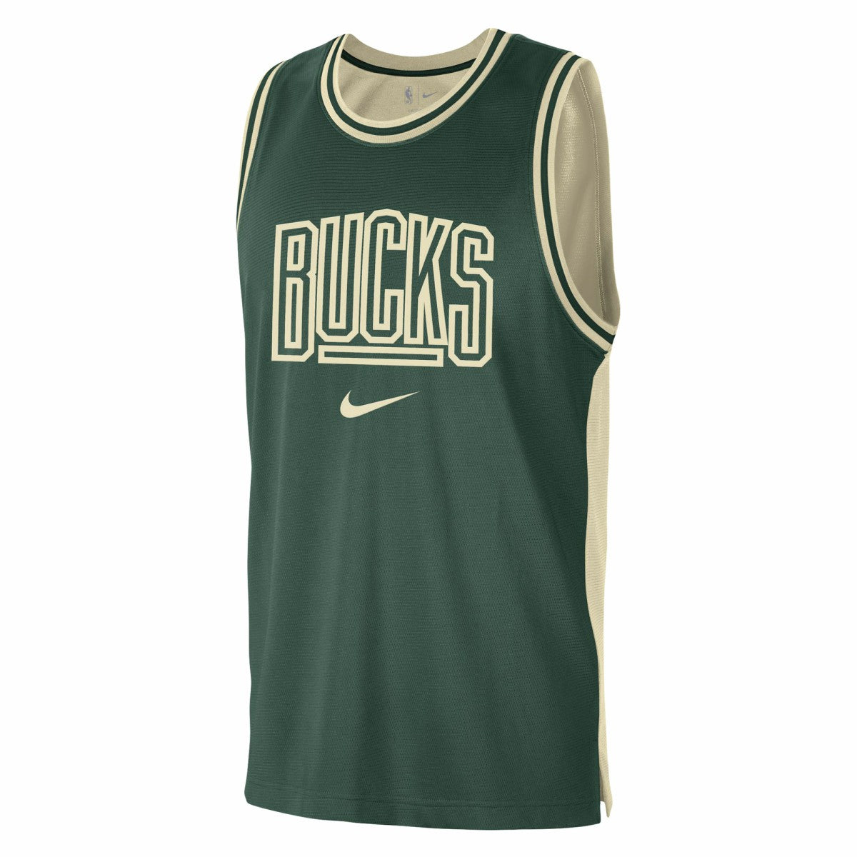 Milwaukee Bucks Courtside Versus Force Split DNA Performance Mesh Tank Top - Hunter Green/Cream | Nike cheap