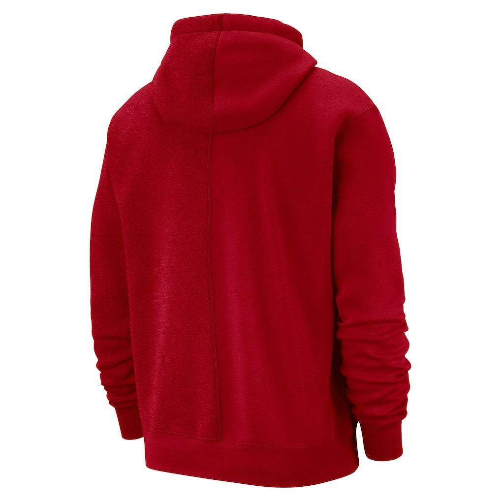 Philadelphia 76ers Courtside Versus Stitch Split Pullover Hoodie - Red | Nike discount