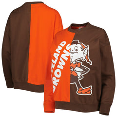 NFL Cleveland Browns Women's Big Face Pullover Sweatshirt