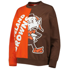 NFL Cleveland Browns Women's Big Face Pullover Sweatshirt