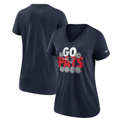 NFL New England Patriots Women's Hometown Collection Tri-Blend V-Neck T-Shirt