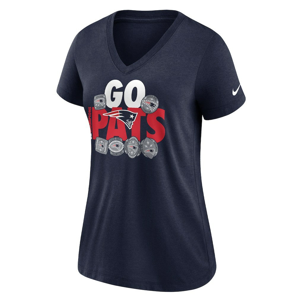 NFL New England Patriots Women's Hometown Collection Tri-Blend V-Neck T-Shirt