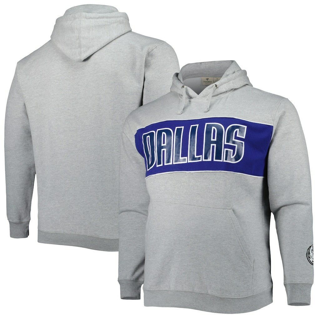 Dallas Mavericks Big & Tall Wordmark Pullover Hoodie sale - Heather Gray | Fanatics outlet