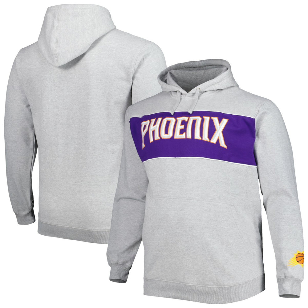 Phoenix Suns Big & Tall Wordmark Pullover Hoodie - Heather Gray | Fanatics shop