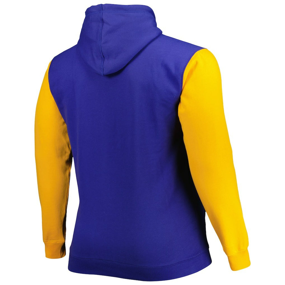Golden State Warriors Big & Tall Bold Attack Pullover Hoodie sale - Royal/Gold | Fanatics outlet