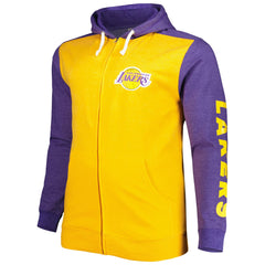 Los Angeles Lakers Big & Tall Down and Distance Full-Zip Hoodie - Gold/Purple | Fanatics sale