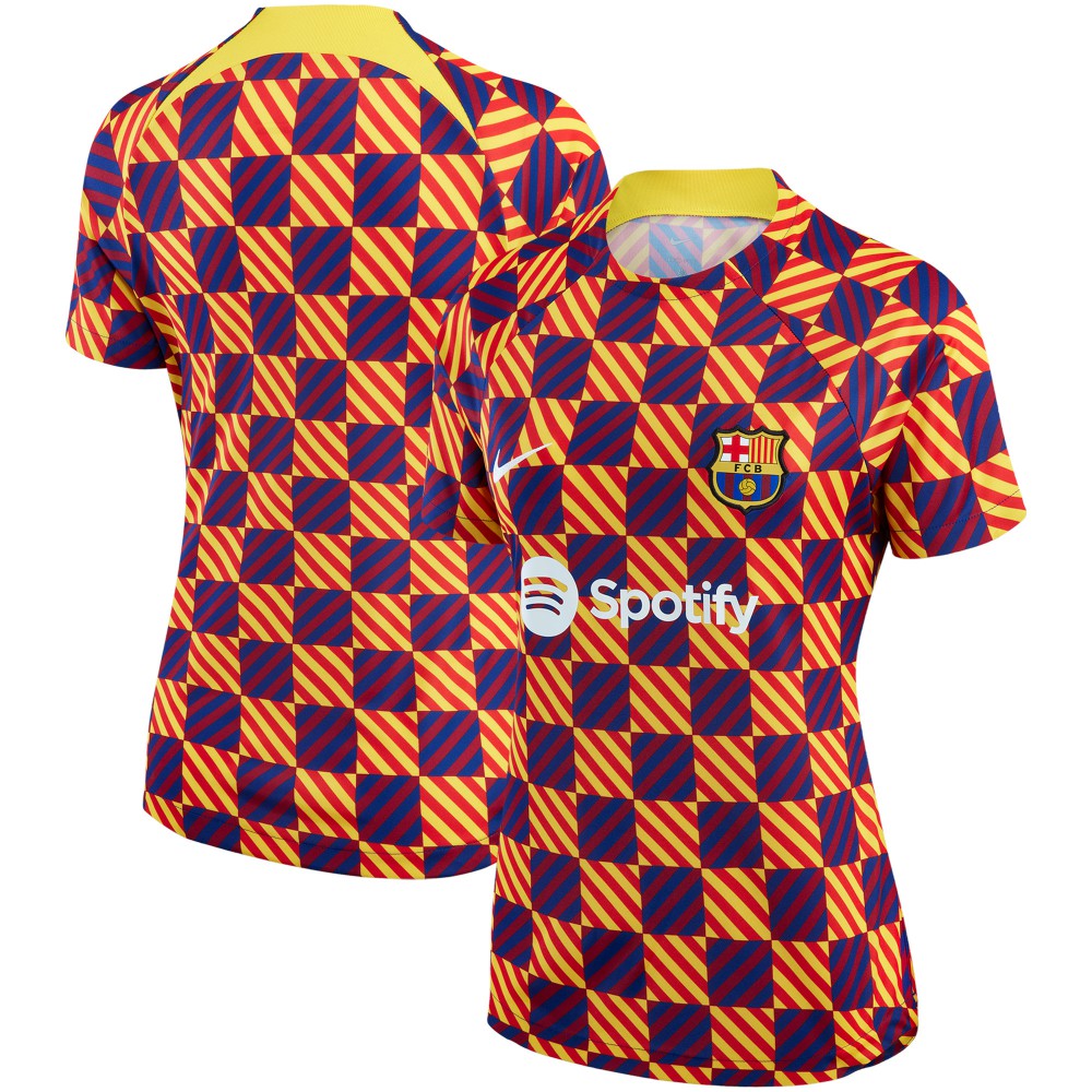 Barcelona Women's 2022/23 Pre-Match Raglan Performance Top / Soccer Online