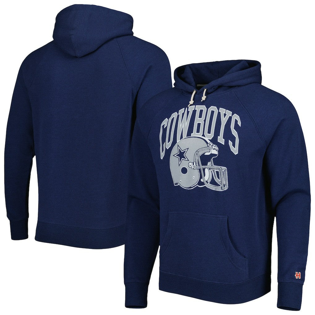 NFL Dallas Cowboys Homage Retro Helmet Tri-Blend Raglan Pullover Hoodie